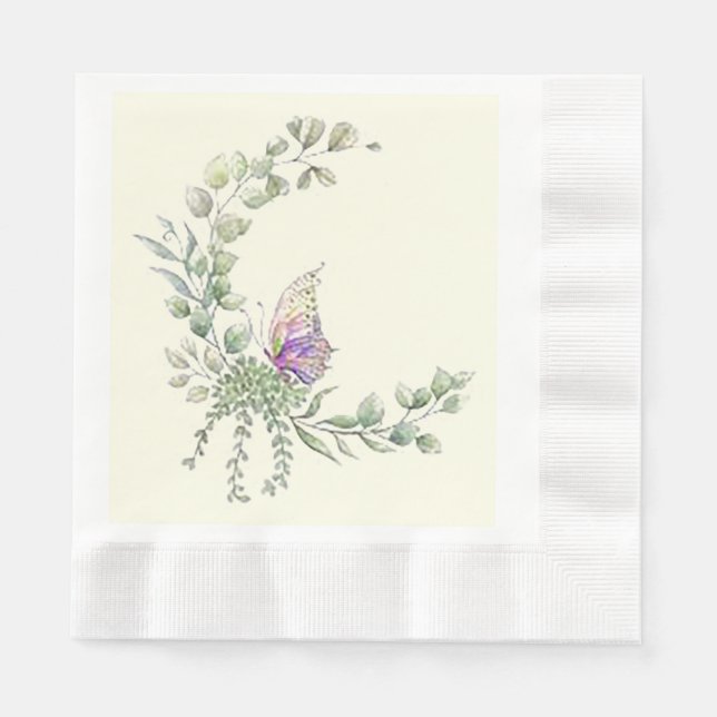 Spring Butterfly Paper  Napkin (Front)