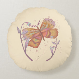 spring  butterfly  round cushion