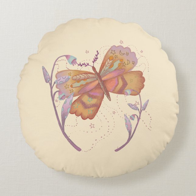 spring  butterfly  round cushion (Front)