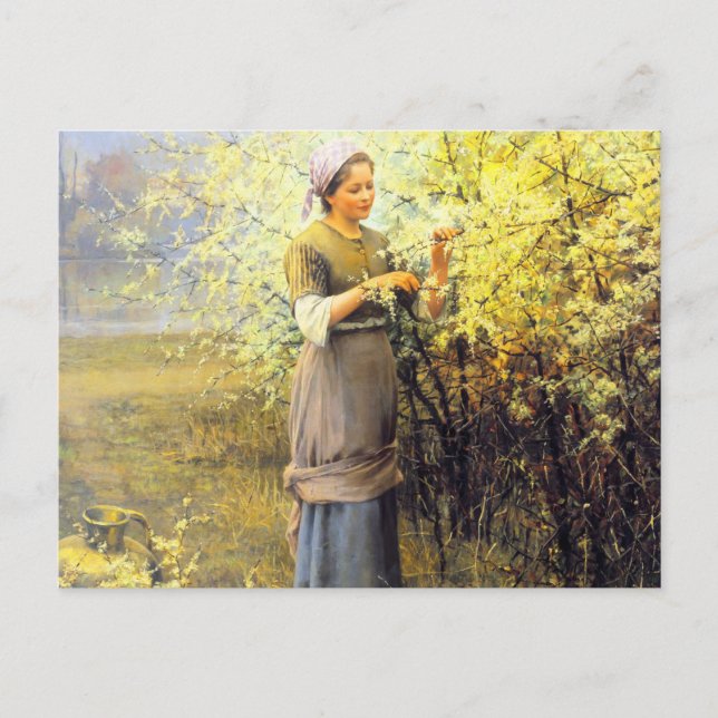 Spring by Daniel Ridgway Knight Postcard (Front)