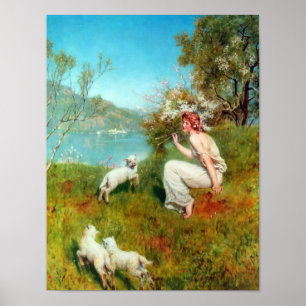 Spring by John Collier (1850-1934) Poster