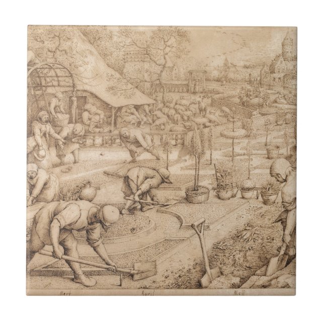 Spring by Pieter Bruegel the Elder Tile (Front)