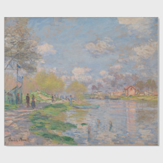 Spring by the Seine by Claude Monet Wrapping Paper