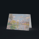Spring by the Seine by Monet Impressionist Card<br><div class="desc">Impressionist Landscape Painting by Claude Monet - Classic Masterpieces - Claude Monet's Impressionist Painting Series - Spring by the Seine</div>