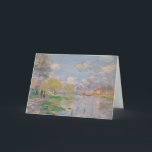 Spring by the Seine by Monet Impressionist Card<br><div class="desc">Impressionist Landscape Painting by Claude Monet - Classic Masterpieces - Claude Monet's Impressionist Painting Series - Spring by the Seine</div>