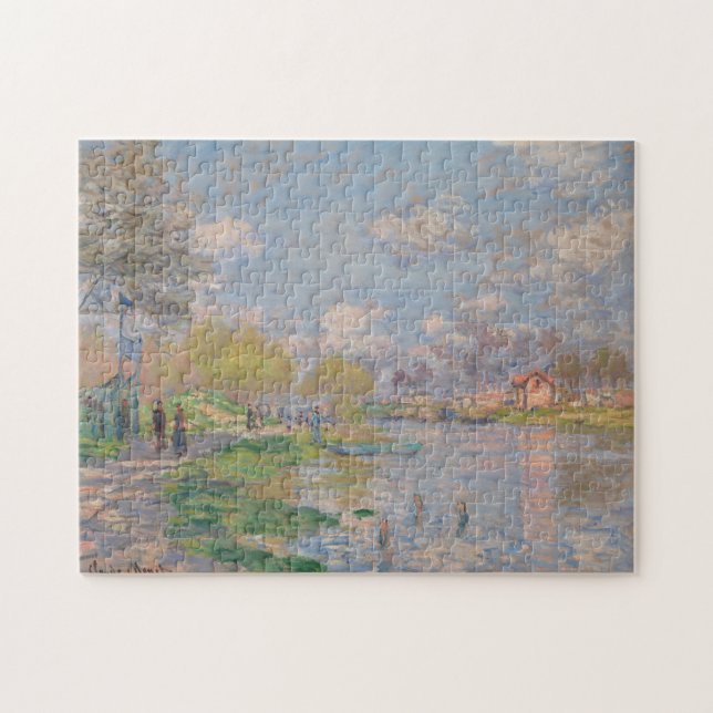 Spring by the Seine by Monet Impressionist Jigsaw Puzzle (Horizontal)
