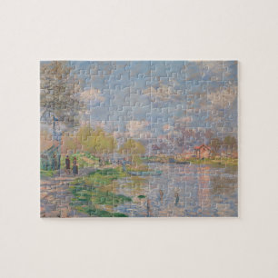 Spring by the Seine by Monet Impressionist Jigsaw Puzzle