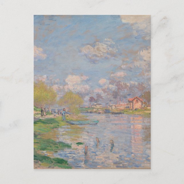 Spring by the Seine by Monet Impressionist Postcard (Front)