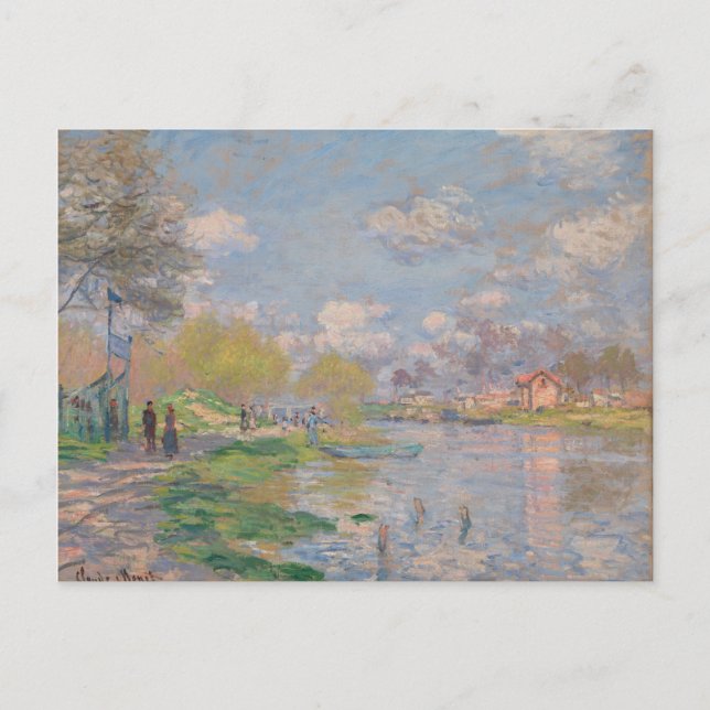 Spring by the Seine by Monet Impressionist Postcard (Front)