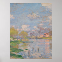 Spring by the Seine by Monet Impressionist