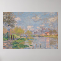 Spring by the Seine by Monet Impressionist