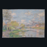 Spring by the Seine by Monet Impressionist Tea Towel<br><div class="desc">Impressionist Painting by Monet - Classic Masterpieces - Monet's Impressionist Painting Series - Spring by the Seine by Monet</div>