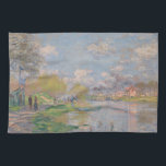Spring by the Seine by Monet Impressionist Tea Towel<br><div class="desc">Impressionist Painting by Monet - Classic Masterpieces - Monet's Impressionist Painting Series - Spring by the Seine by Monet</div>