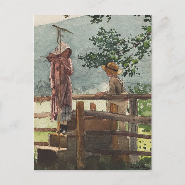 Spring by Winslow Homer Postcard (Front)