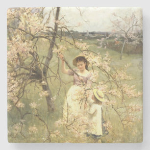 Spring, c.1880 stone coaster