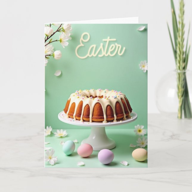 Spring Cake Celebration Card (Front)