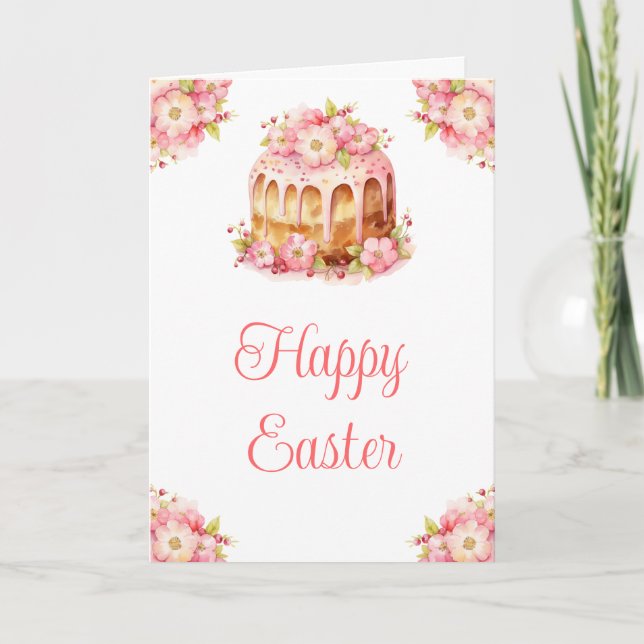 Spring Cake Easter Brunch Holiday Card (Front)