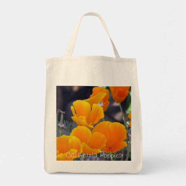 Spring California Poppies Organic Tote (Front)