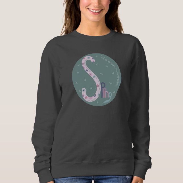 spring card green sweatshirt (Front)