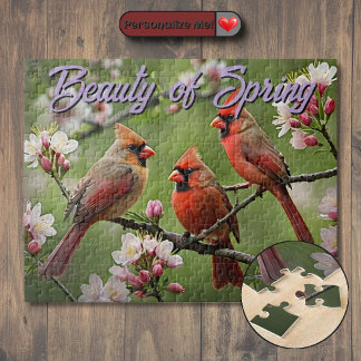 Spring Cardinals Jigsaw Puzzle