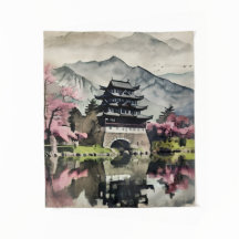 Spring Castle Wall Scroll