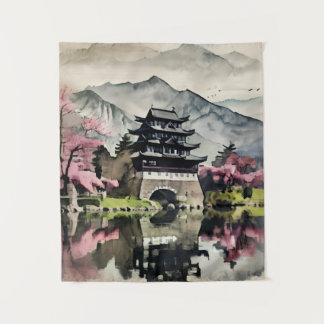 Spring Castle Wall Scroll Tapestry