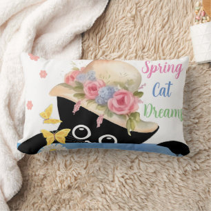 Spring Cat Dreams Lumbar Cushion