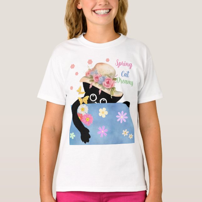 Spring Cat Dreams  T-Shirt (Front)