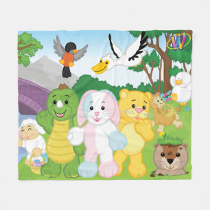 Spring Celebration in the Kinzville Park Fleece Blanket