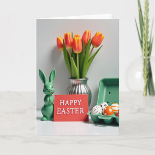 Spring Celebration Rabbit Egg Card