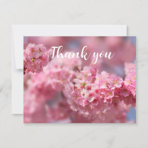 Spring Cherry Blossom Floral Sakura Thank you  Card
