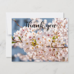 Spring Cherry Blossom Floral Sakura Thank you Card