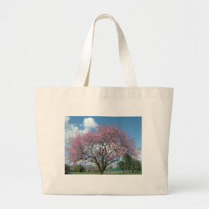 spring cherry blossom large tote bag