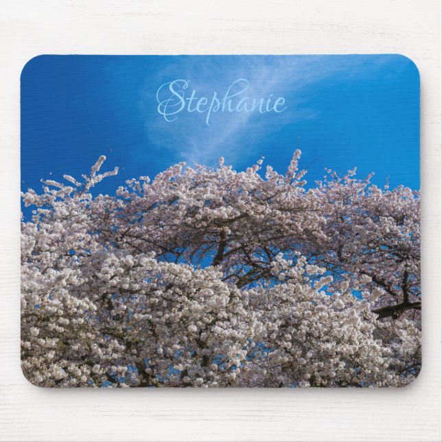 Spring Cherry Blossom Mouse Pad (Front)