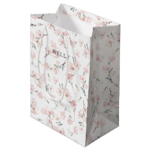 Spring Cherry Blossom Pattern Medium Gift Bag