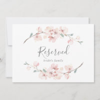 Spring Cherry Blossom Reserved Sign