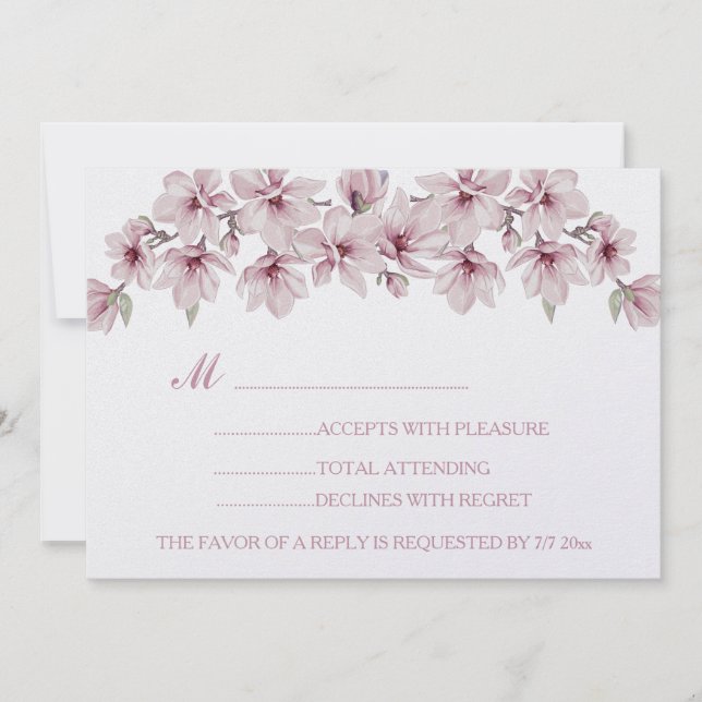 Spring Cherry Blossom The Wedding Of Invitation (Front)