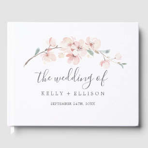 Spring Cherry Blossom Wedding Guest Book