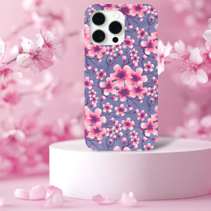 Spring Cherry Blossoms deep lilac iPhone 16 Case