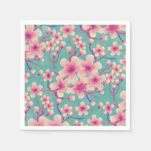 Spring Cherry Blossoms green  Case-Mate iPhone Cas Napkin