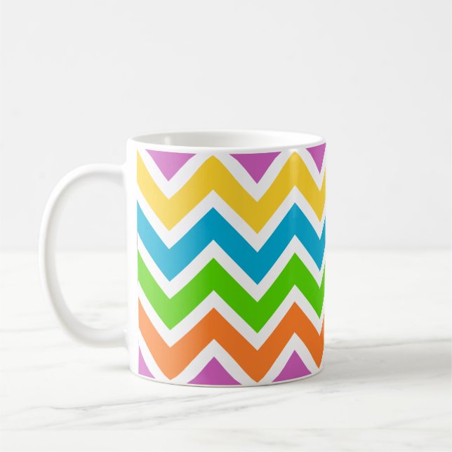 spring chevron coffee mug (Left)