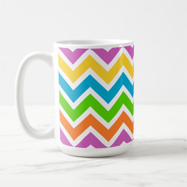 spring chevron coffee mug (Left)