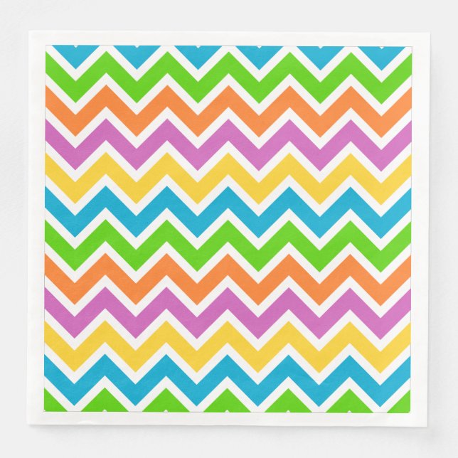 spring chevron paper napkins (Front)
