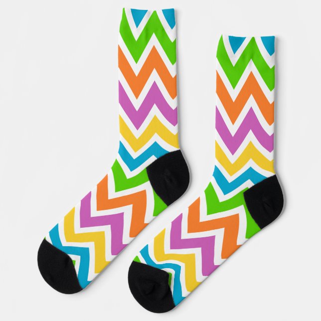 spring chevron socks (Left)