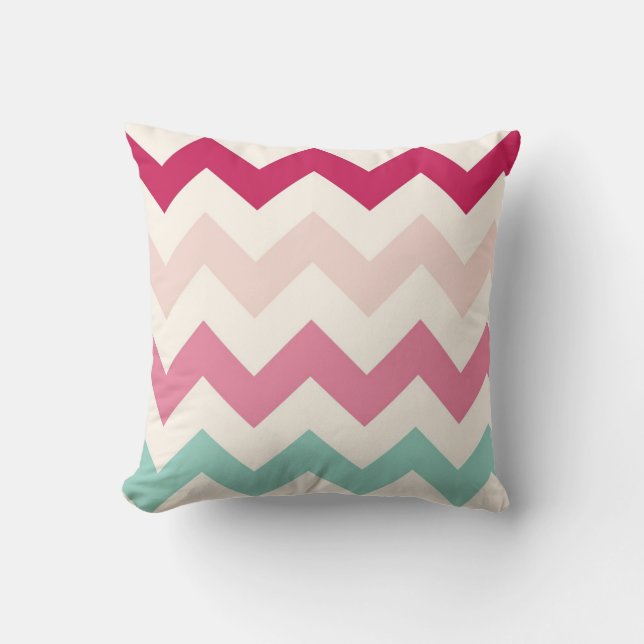 Spring chevron zigzag stripes zig zag pattern chic cushion (Front)
