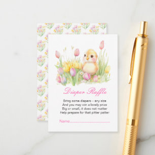Spring Chick Baby Shower Enclosure Card
