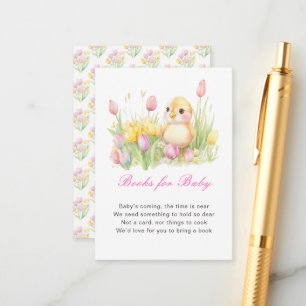 Spring Chick Baby Shower Enclosure Card