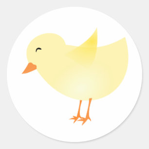Spring Chick Classic Round Sticker