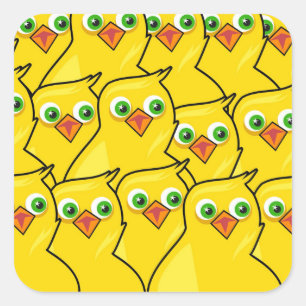 Spring Chick Square Sticker