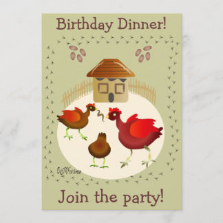 Spring chicken art card any occasion-customise!